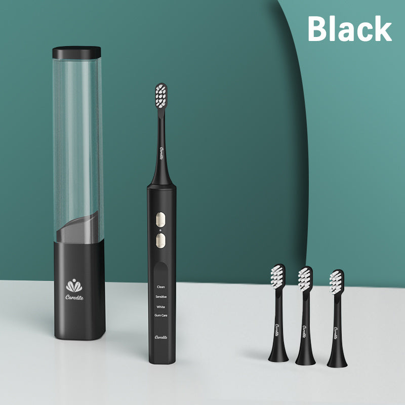 Caredite Newest Travel Electronic Toothbrush With Ultraviolet Disinfection Function Case Suit, 4 Cleaning Modes With 3 Power Model, 45 Days Long Lasting Battery Life