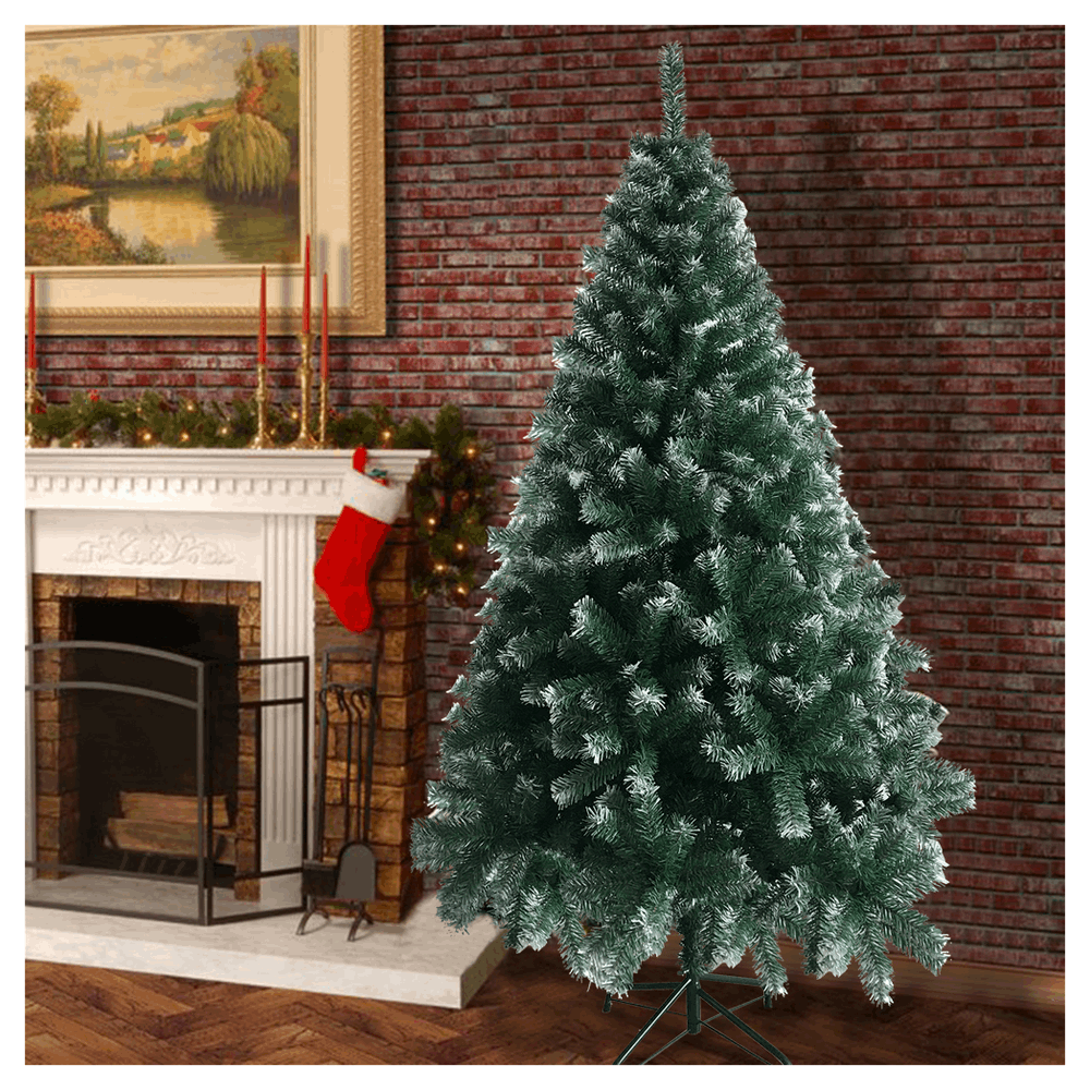 6FT Iron Leg White PVC 650 Branches Christmas Tree