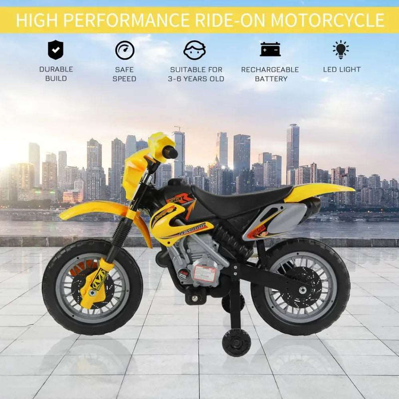 Electric Ride on Car Motorbike Kids Ride On Car Children Motorcycle Yellow