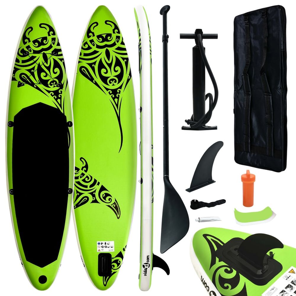 vidaXL Aufblasbares Stand Up Paddleboard-Set 305x76x15 cm Blau