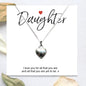 Daughter Message Card with Heart Necklace