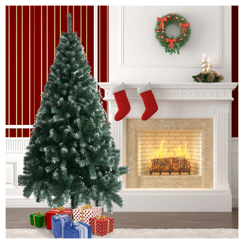 6FT Iron Leg White PVC 650 Branches Christmas Tree