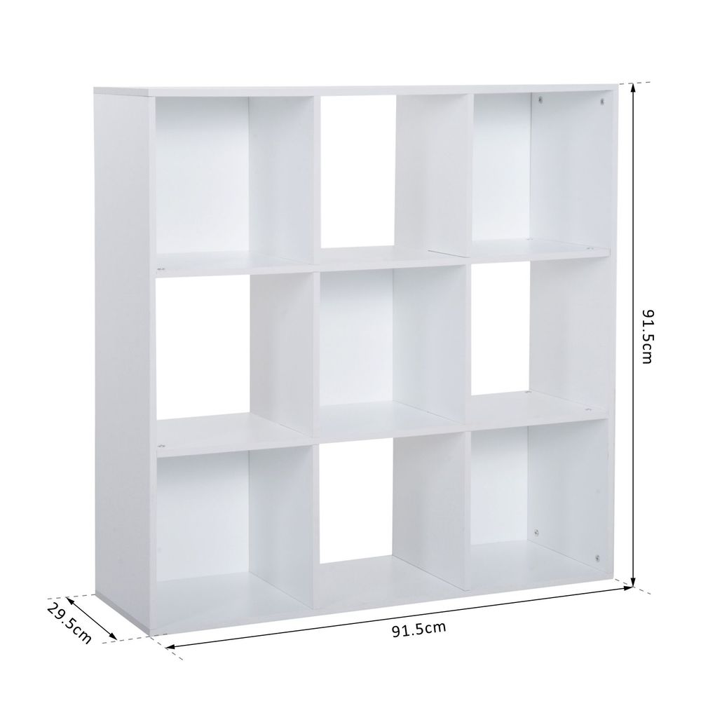 9 Würfel Aufbewahrungsschrank Bücherregal Home Office Regal, Weiß