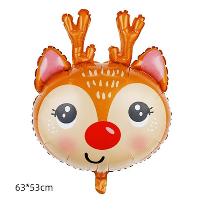 Disney Christmas and New Year Party Decoration Aluminum Film Balloon Candy Can Gift Box Gingerbread Man Camel Deer Head Christma