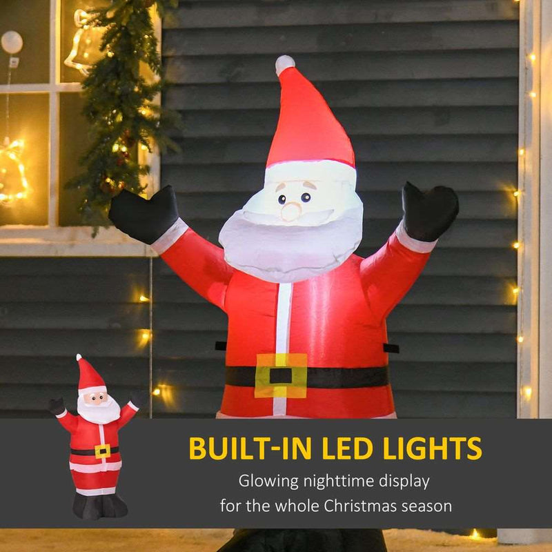 4ft Inflatable Christmas Santa Claus Xmas Deco 1 LED Air Blown Yard Outdoor