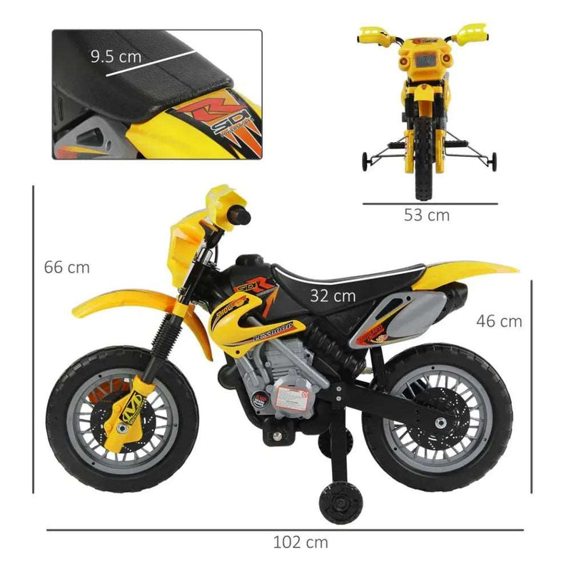 Electric Ride on Car Motorbike Kids Ride On Car Children Motorcycle Yellow