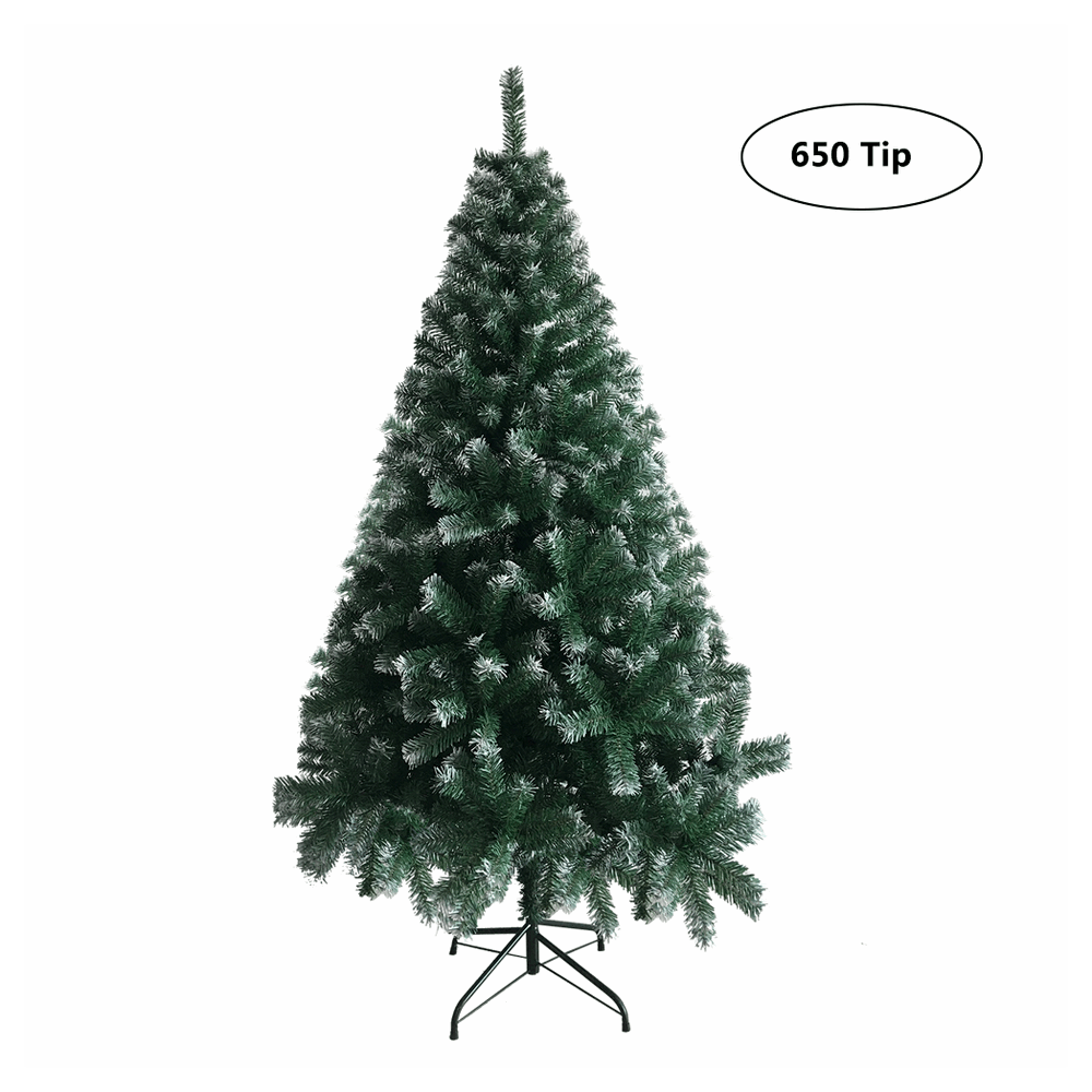 6FT Iron Leg White PVC 650 Branches Christmas Tree